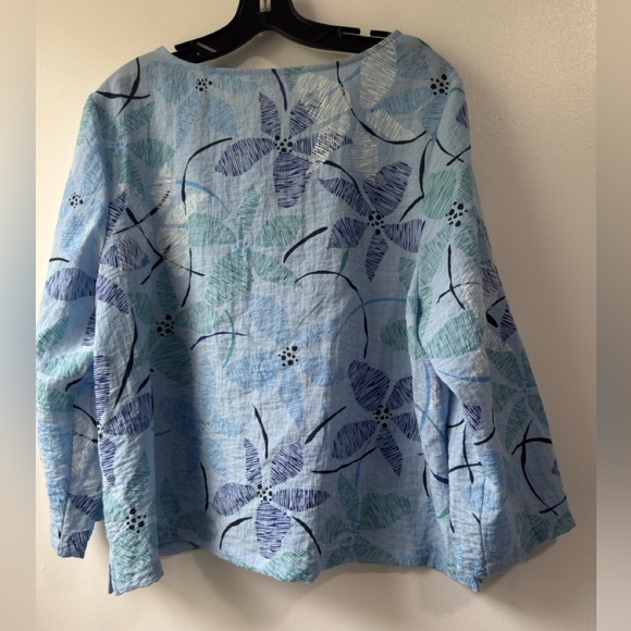 Habitat Light Blue Floral Blouse - Picture 6 of 9